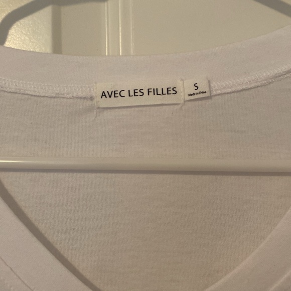 NWT. Avec Les Filles White 3/4 Length Shirt - Picture 3 of 6